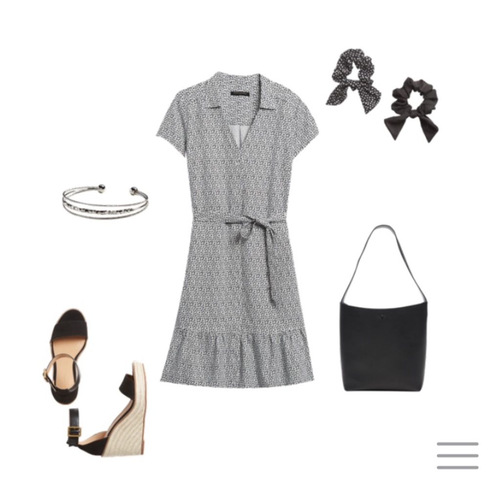 Banana Republic Flounce-Hem Shirt Dress